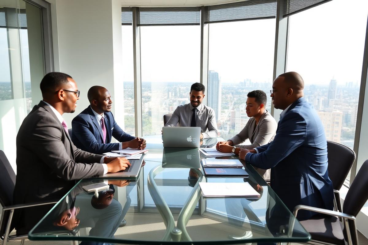 Advisory team meeting in a modern Dar es Salaam office